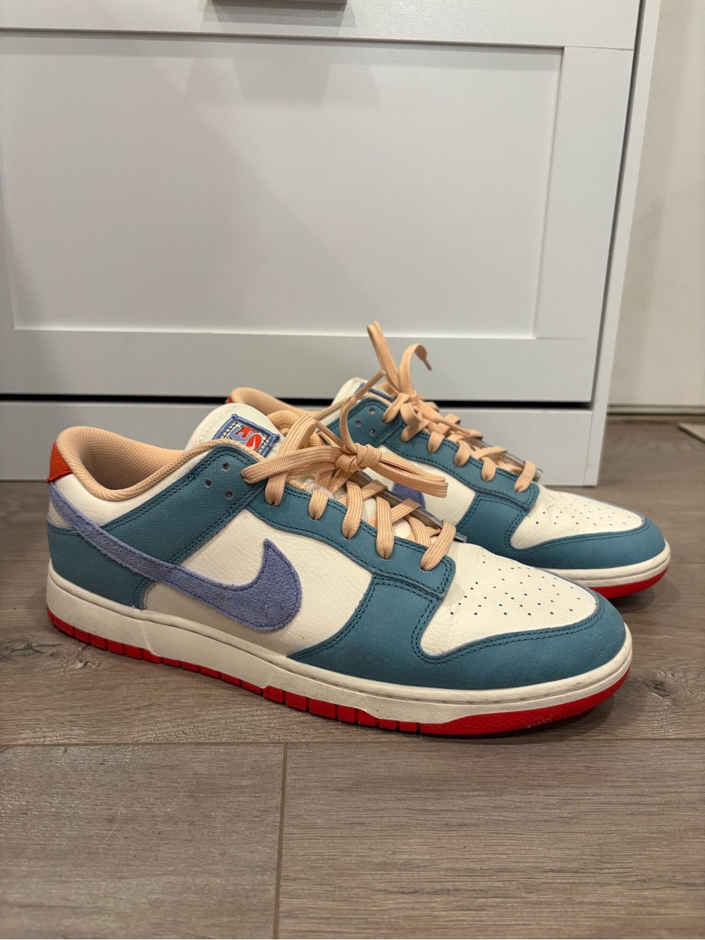 Nike Dunk Low PRM Shoes Pale Ivory Royal Pulse HJ9112-110 Men's Size 13 US